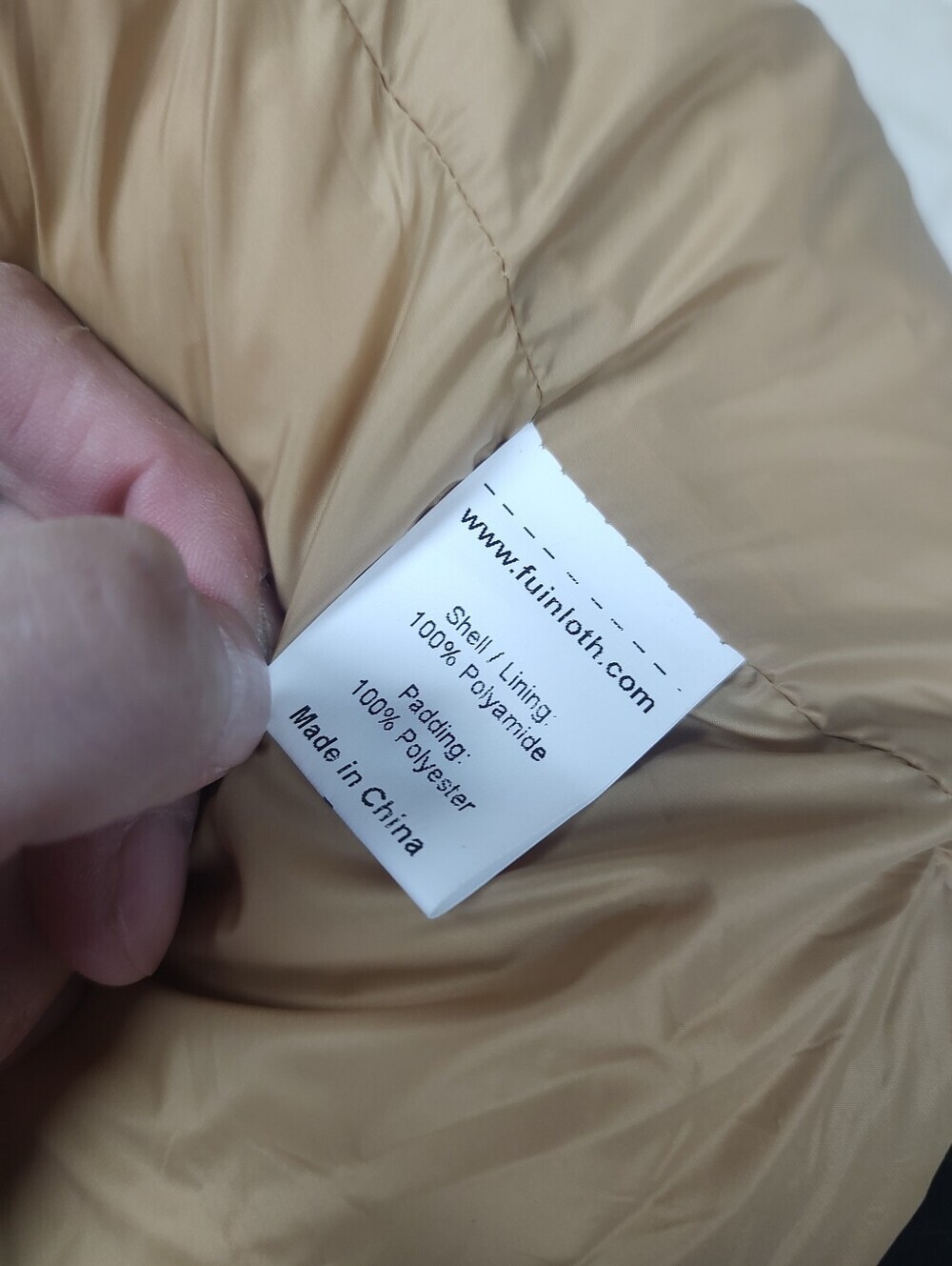 Fuinloth Medium Puffer Vest Tan - Picture 8 of 8